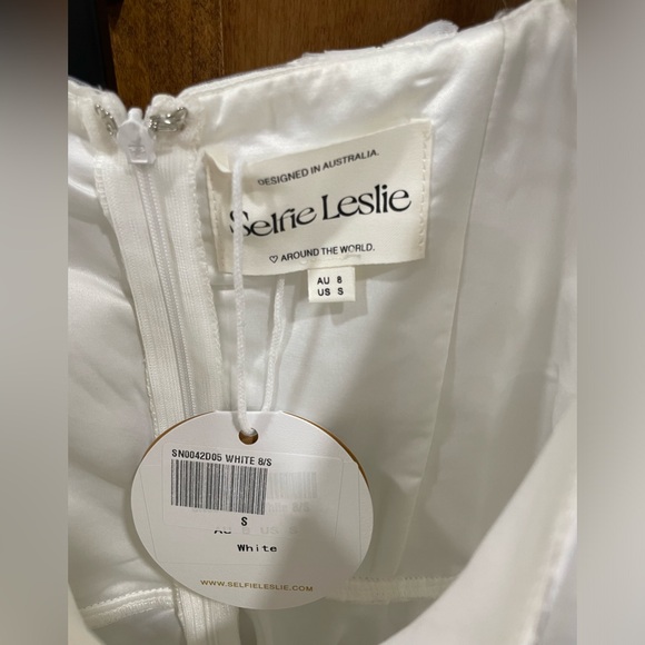 NWOT Selfie Leslie size small white dress - Picture 5 of 6